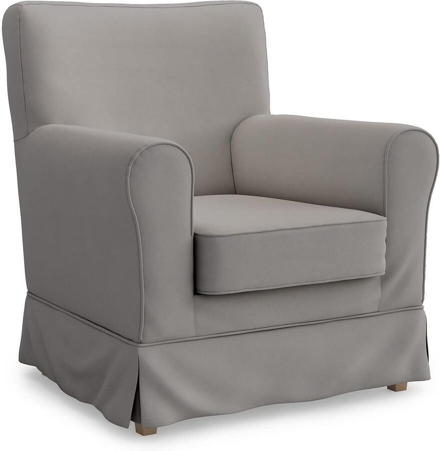 MASTERS OF COVERS Vervangende fauteuilhoes voor IKEA Ektorp Jennylund fauteuilhoes Jennylund fauteuilhoes hoezen voor Jennylund fauteuil fauteuilsprei 78 x 85 x 84 cm (grijs katoen)
