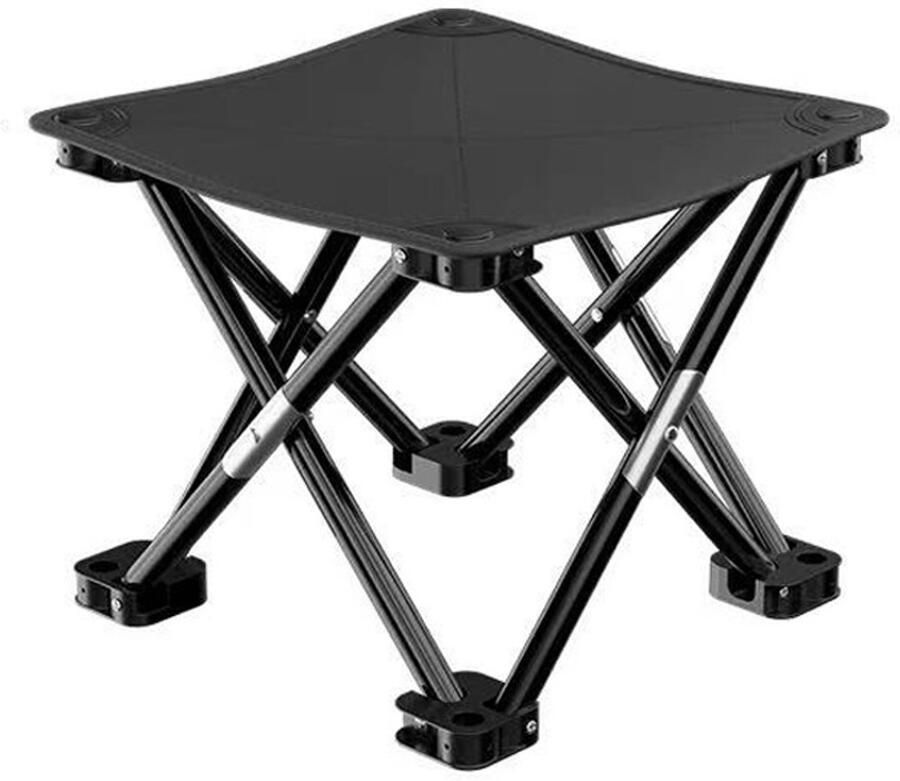 Materiaal zitting Opvouwbare stoel zwart buitenstoel lichtgewicht compacte kruk lichtgewicht gemakkelijk handig comfortabel kamperen vissen barbecue zwart