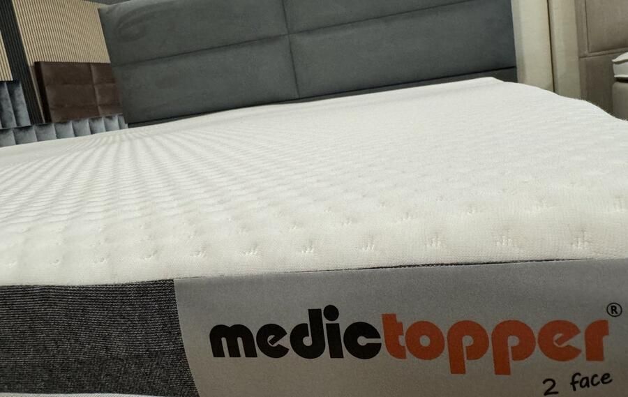 MatexBedding Medic Topper 2face Premium Ultimate 80x200x8 Orthopedisch dekmatras tegen rugklachten Optimale ondersteuning voor je hele lichaam Tweezijdig: stevig (afkoelend) of zacht (verwarmend) afritsbare zijdezachte hoes biokatoen matrasbeschermer - Foto 3