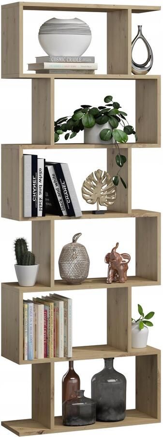 Matkam Boekenkast BASK MAX eiken artisan open opbergmeubel en plank