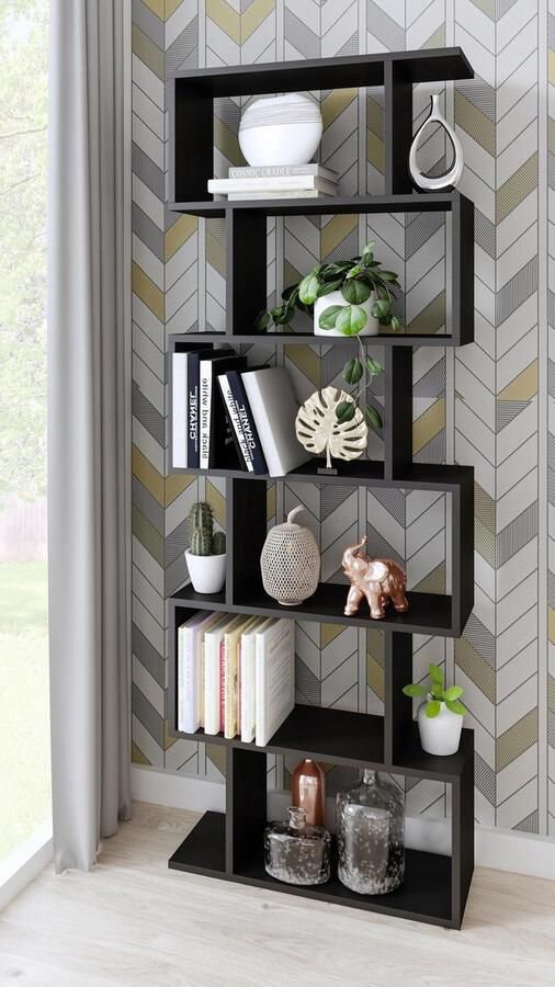 Matkam Boekenkast BASK MAX zwart open opbergmeubel en plank