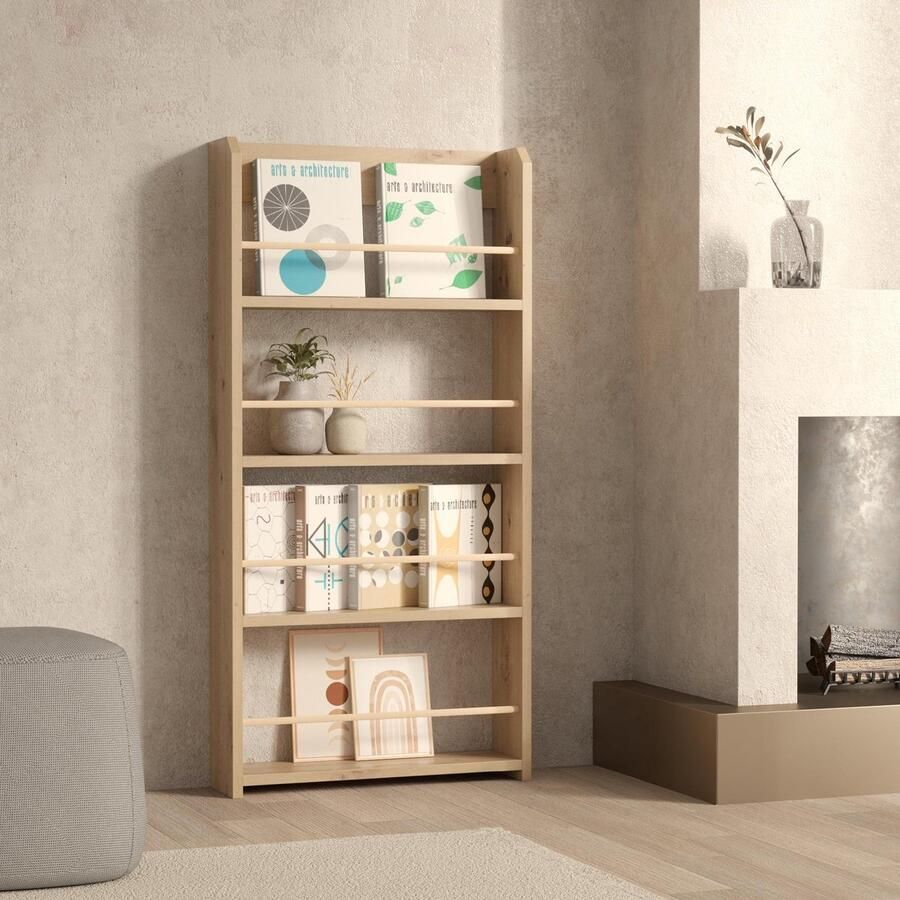 Matkam Boekenkast FRANCO Artisan open voor speelgoed boeken en bloemen