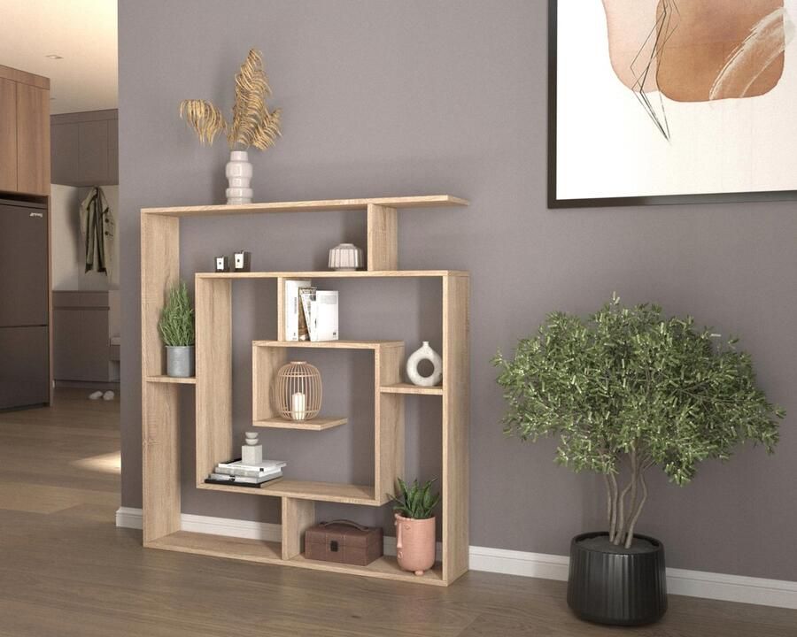 Matkam Boekenkast LEON sonoma opbergkast voor boeken foto's en planten