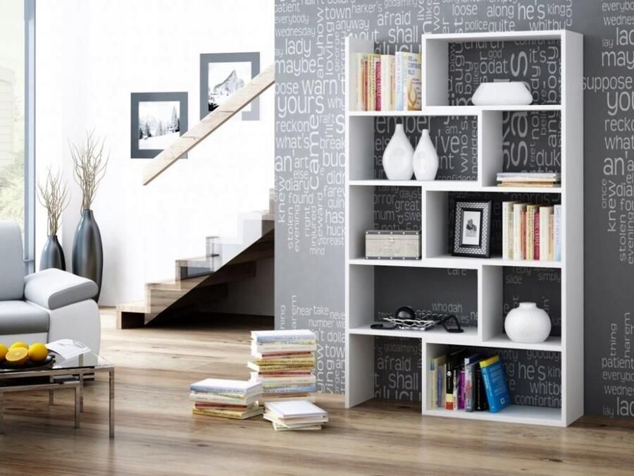 Matkam Hoekrek IREK MAX wit groot voor boeken foto's en bloemen