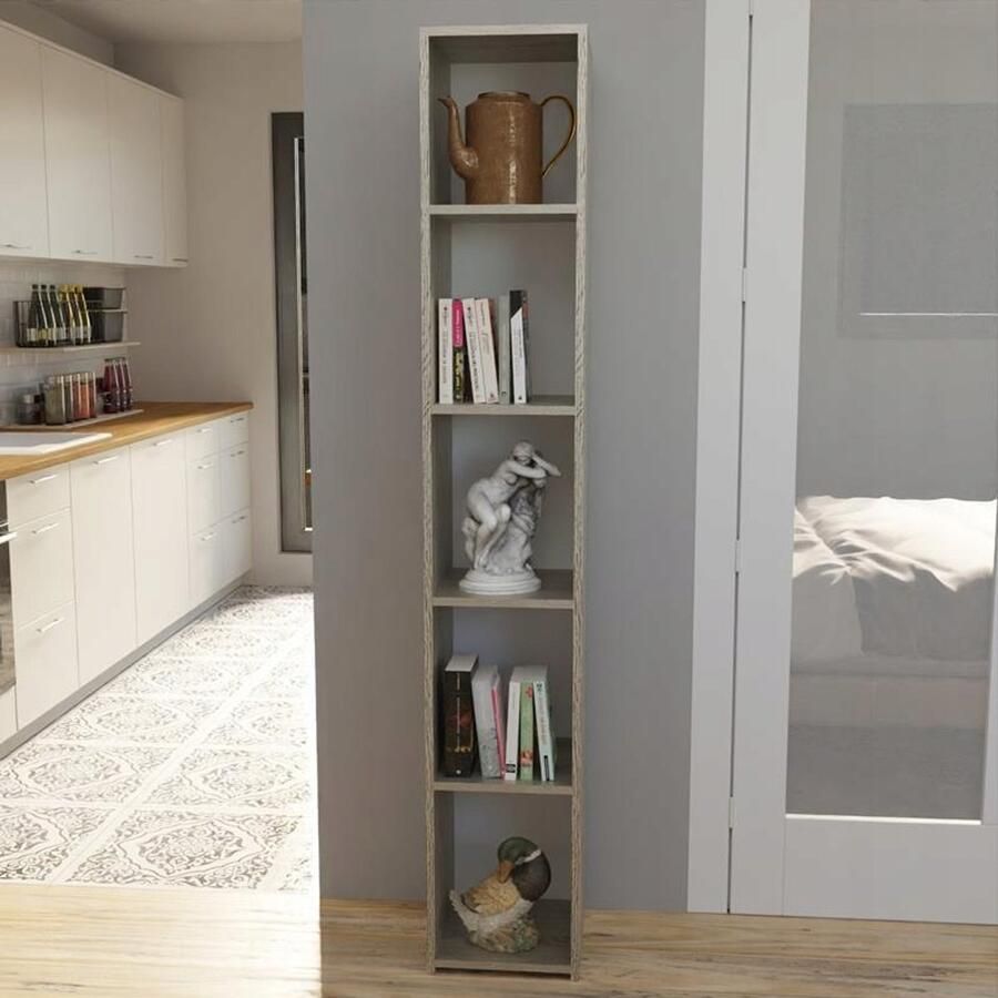 Matkam Open boekenkast 180 EX3 Sonoma plankenkast voor boeken (kast 30)