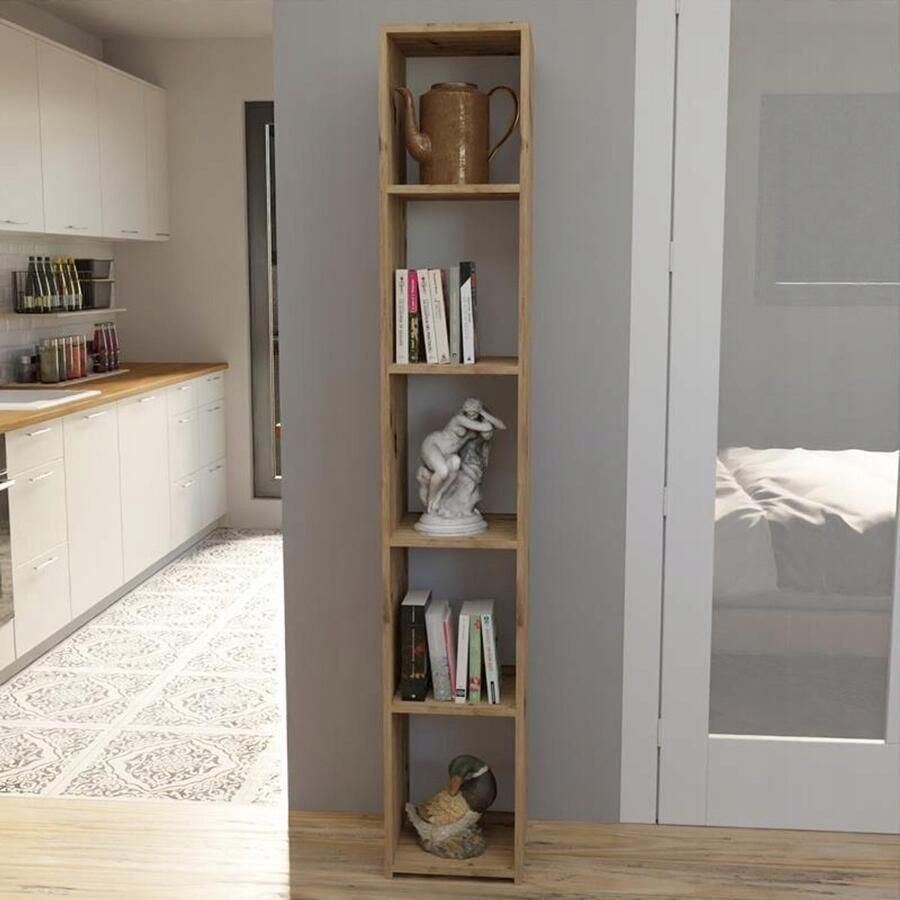 Matkam Open boekenkast Model 180 EX3 Eiken artisan (kast 30)