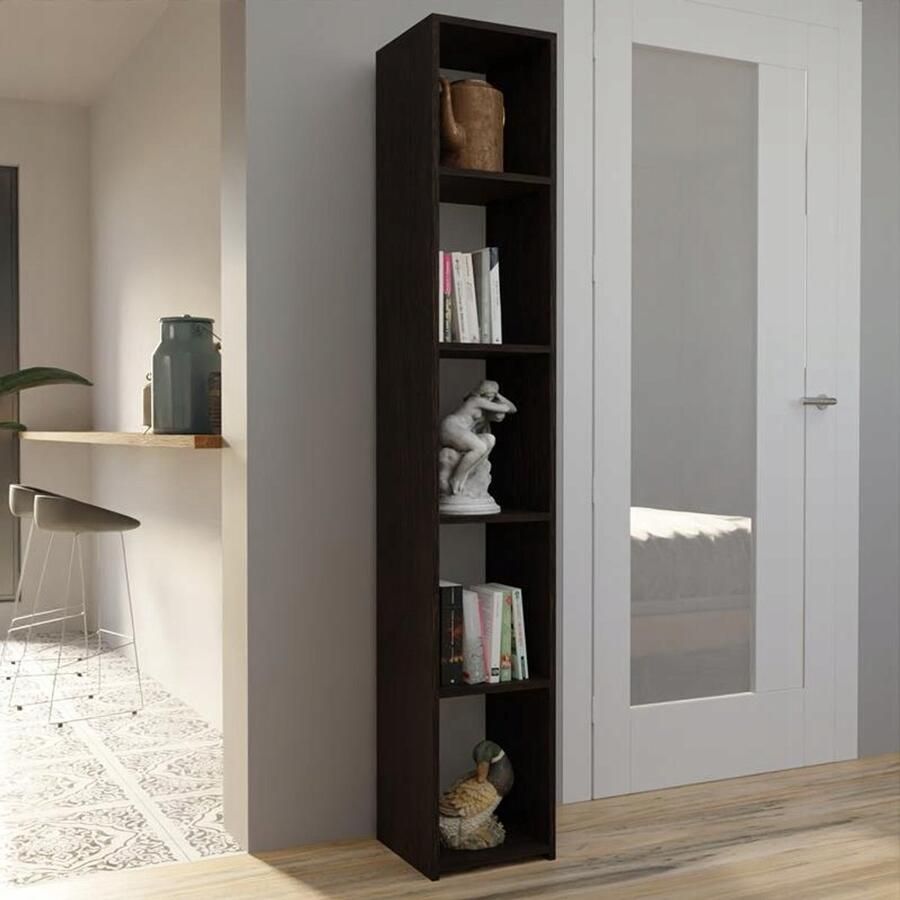 Matkam Open boekenkast Model 180 EX3 Wenge kleur 30 cm breed