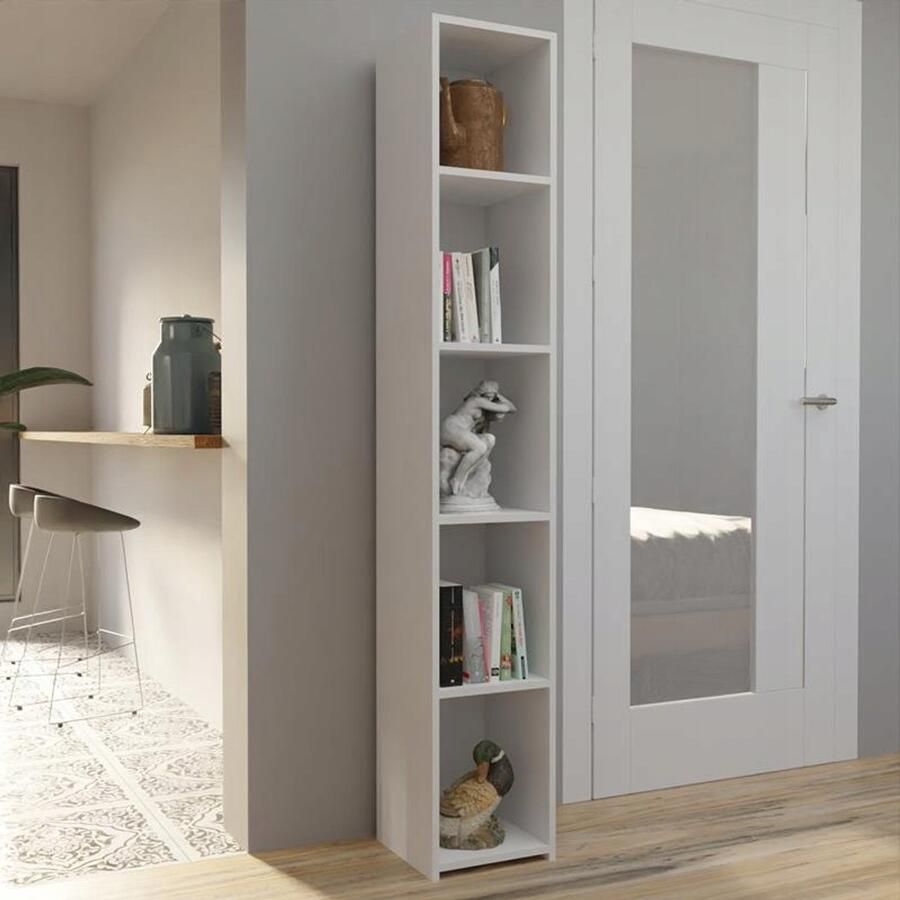 Matkam Open boekenkast Model 180 EX3 wit plank kolom (kast 30)