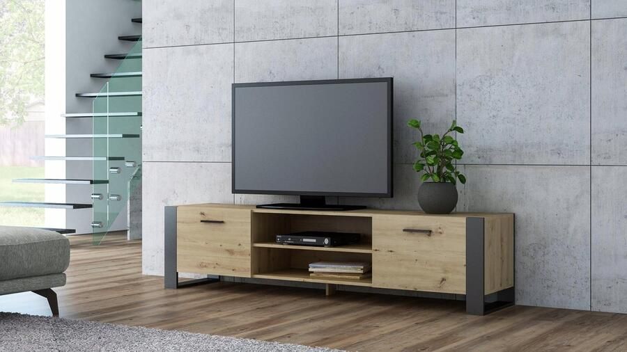 Matkam Staande TV-kast ALBA 185 dressoir artisan zwart