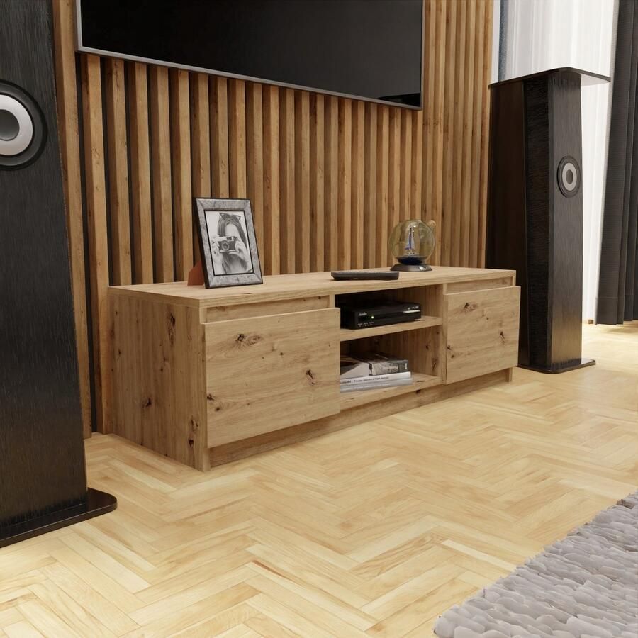 Matkam TV-meubel 120 EX3 eiken artisan plank rek