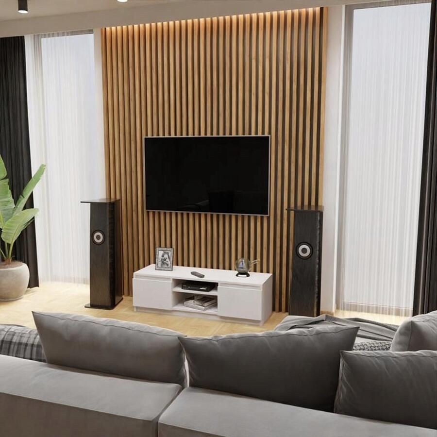 Matkam TV-meubel 120 EX3 wit plank kast dressoir