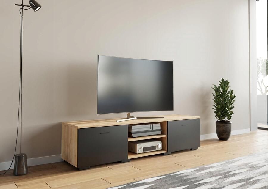 Matkam TV-meubel ROMA 120cm artisan-zwart