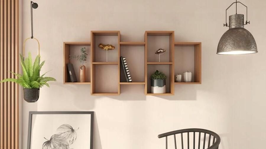 Matkam Wandplank POLON BIS Olijfhout boekenrek