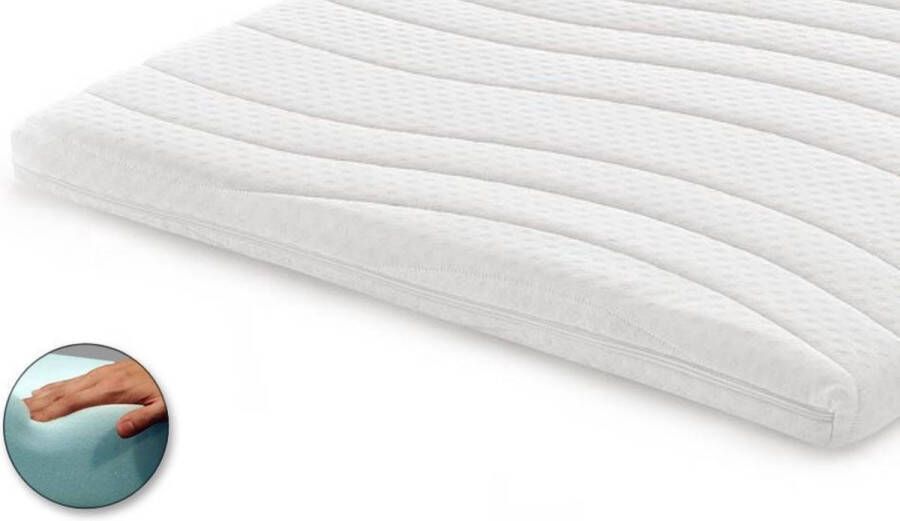 Matras-Express Bamboo Topdekmatras 120x200 Hybrid Koudschuim Gel Deluxe circa 7 cm dikke Topper