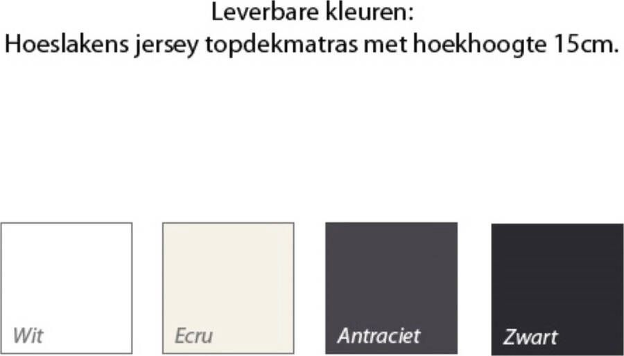MatrasDirect Hoeslaken Jersey Katoen Topdekmatras 160x210 Zwart