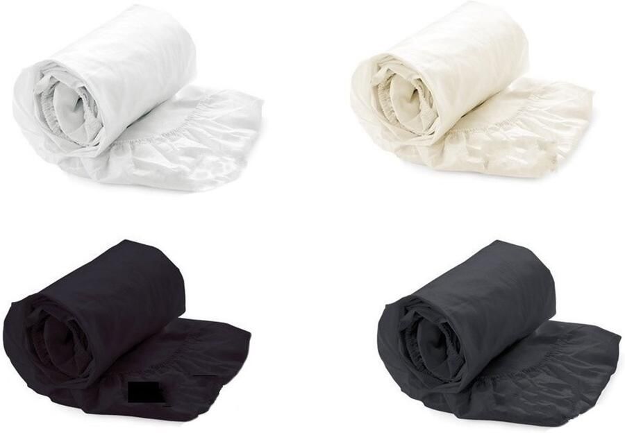 MatrasDirect Hoeslaken Percal Katoen Topdekmatras Antraciet 180x210 220