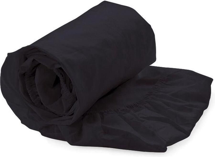MatrasDirect Hoeslaken Percal Katoen Topdekmatras Zwart 200x210 220 100% katoen Oeko-Tex gecertificeerd - Foto 2