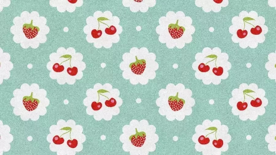 MatStyles Kinder Vloerkleed Tapijt Mat kinderkamer Aardbei Kers Wasbaar- Antislip 115 x 65 cm