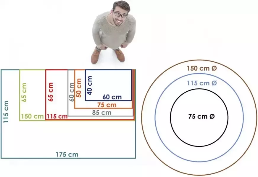 MatStyles Mat Vloermat Vloerkleed Tapijt Kind Kinderkamer Giraf Wasbaar Antislip -75 x 50 cm