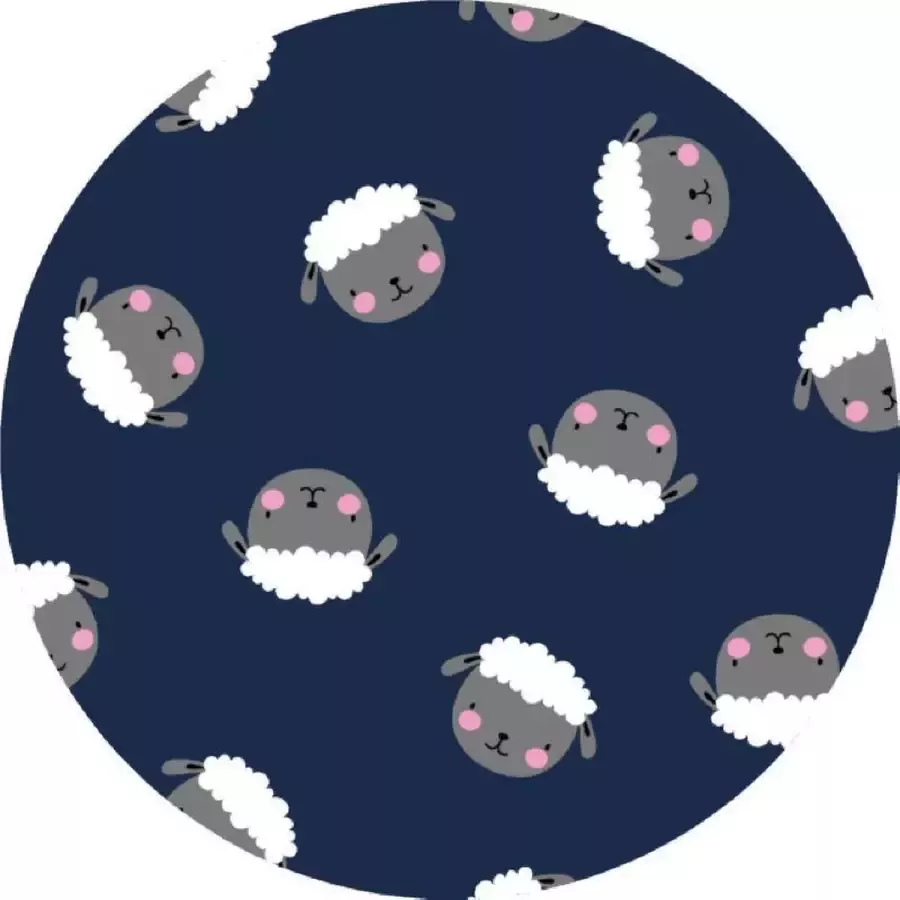 MatStyles Mat Vloermat Vloerkleed Tapijt Kind Kinderkamer Lama Wasbaar Antislip 150 x 150 cm