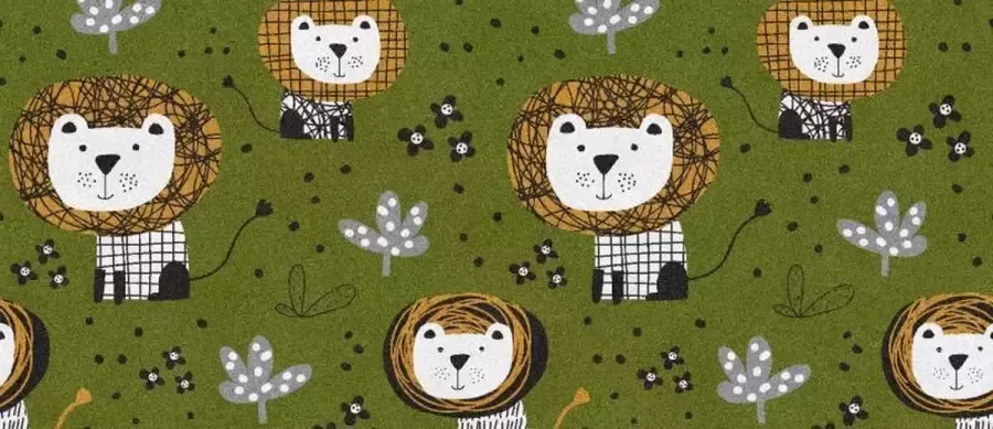 MatStyles Mat Vloermat Vloerkleed Tapijt Kind Kinderkamer Leeuw Wasbaar Antislip 150 x 65 cm