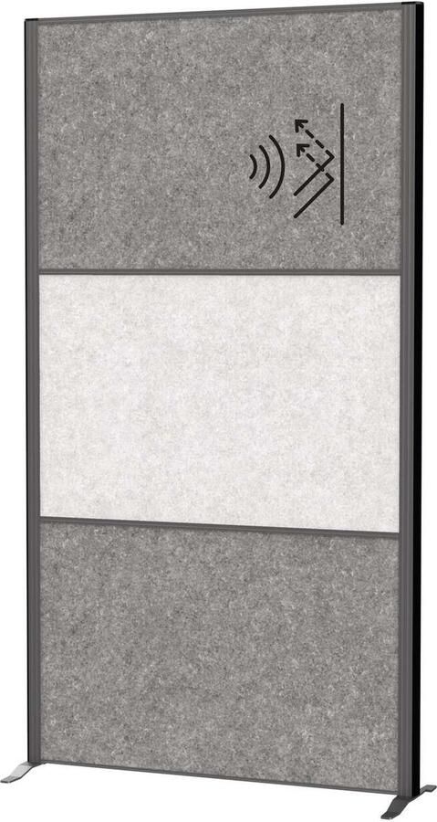 MAUL connecto scheidingswand 100 x 182 cm akoestisch standvoet anthraciet 1 stuk