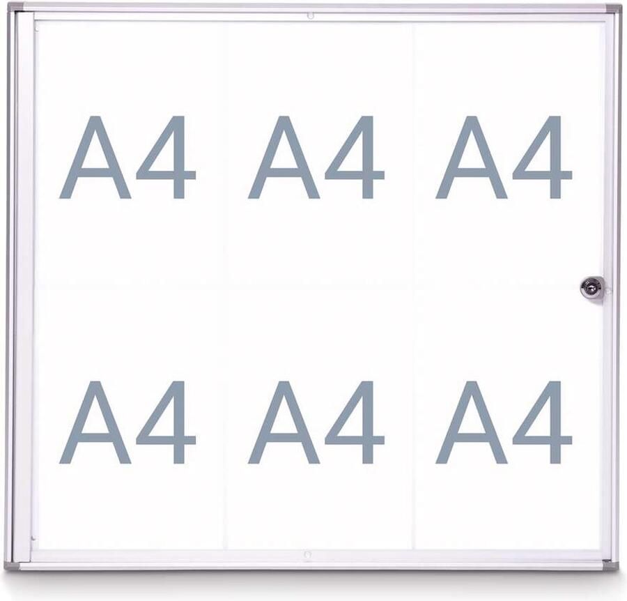 MAUL extraslim Vitrine zilver 6 x A4 1 stuk 3.1 x 71 x 65.1 cm