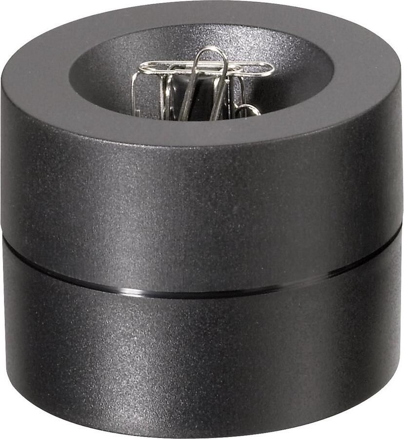 MAUL papercliphouder Pro ECO magnetisch Ø7.3x6cm 85% gerecycled kunststof zwart