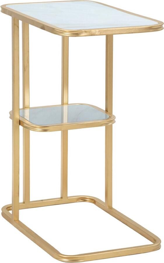 Mauro Ferretti Tweelaagse bijzettafel hoogte 60 cm