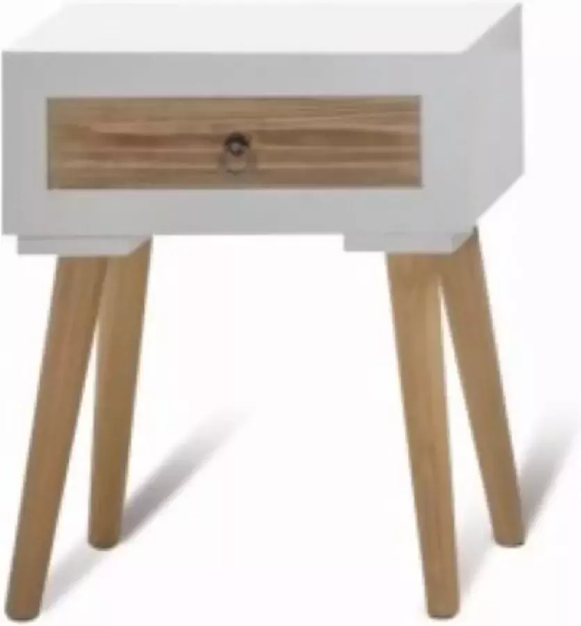 Max4home Algarve bijzettafel 40 x 30 x 45 cm Wit Hout