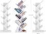 Maxenza Home Witte Boekenplank LBC11WTV1 Uniek Ontwerp en Veelzijdige Wandplank voor Woonkamer en Kinderkamer - Thumbnail 2