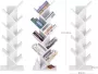 Maxenza Home Witte Boekenplank LBC11WTV1 Uniek Ontwerp en Veelzijdige Wandplank voor Woonkamer en Kinderkamer - Thumbnail 1