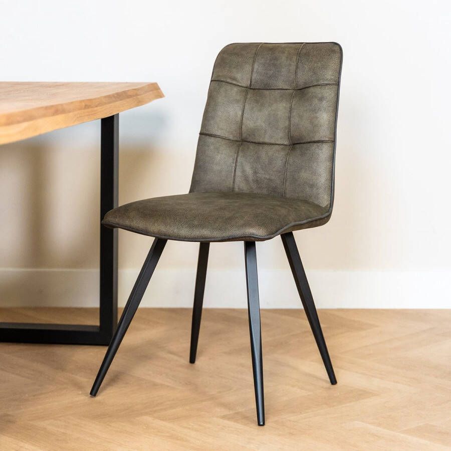Maxfurn Eetkamerstoel Diek Microvezel Moss