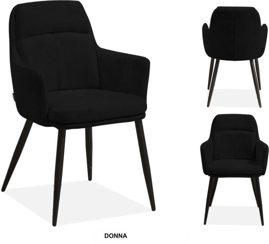 MX Sofa Eetkamer stoel Donna Black