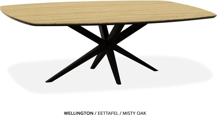 Maxfurn Deens ovale eettafel 275x130cm met verjongde rand Zeer krasvast Misty oak