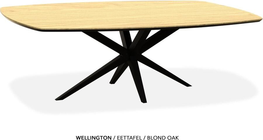 Maxfurn Deens ovale eettafel 160x92cm met verjongde rand Zeer krasvast Blond oak