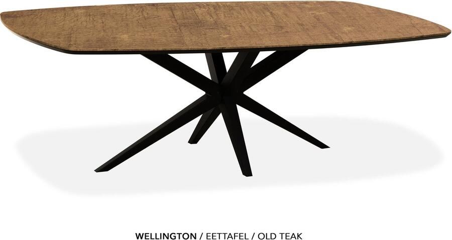 Maxfurn Deens ovale eettafel 275x130cm met verjongde rand Zeer krasvast Old teak