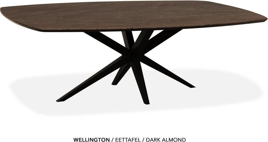 Maxfurn Deens ovale eettafel 160x92cm met verjongde rand Zeer krasvast Dark almond