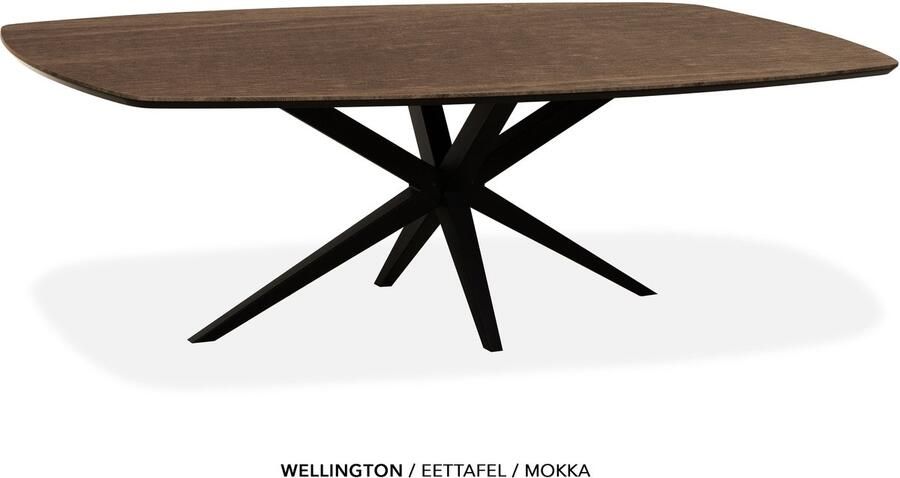 Maxfurn Deens ovale eettafel 275x130cm met verjongde rand Zeer krasvast Mokka