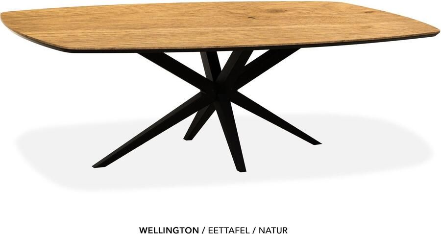 Maxfurn Deens ovale eettafel 275x130cm met verjongde rand Zeer krasvast Natur