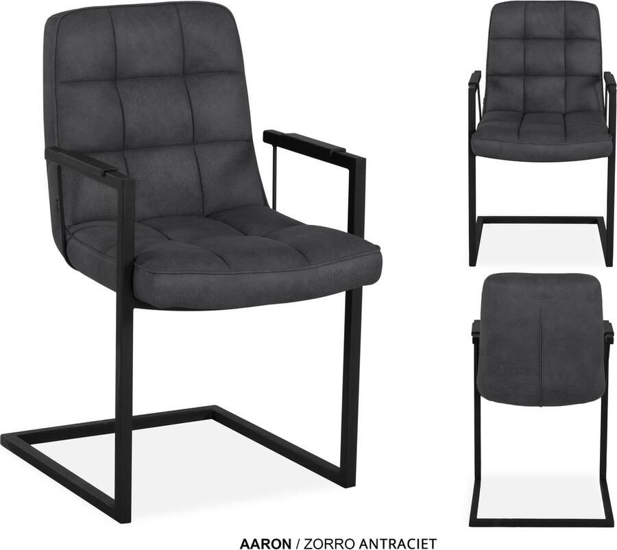 Maxfurn MX Sofa Eetkamer stoel Aaron Antraciet