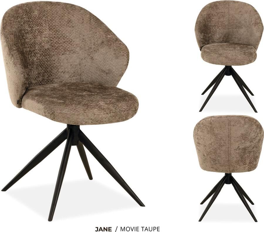 Maxfurn MX Sofa Eetkamer stoel Jane Taupe