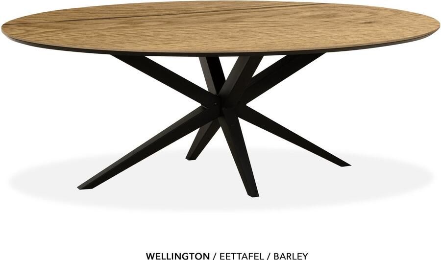 Maxfurn Ovale eettafel 275x130cm met verjongde rand Zeer krasvast Barley