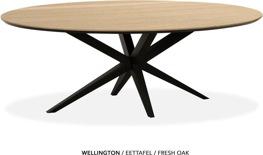 Maxfurn Ovale eettafel 275x130cm met verjongde rand Zeer krasvast Fresh oak