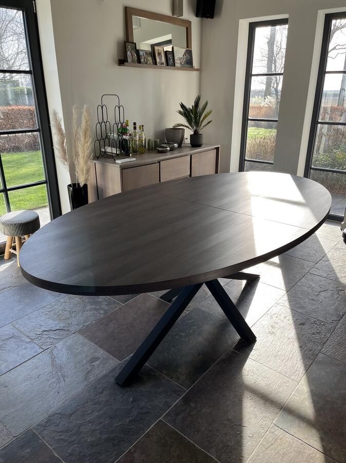 Maxfurn Ovale uitschuiftafel 180 240 Zeer krasvast Almond - Foto 2