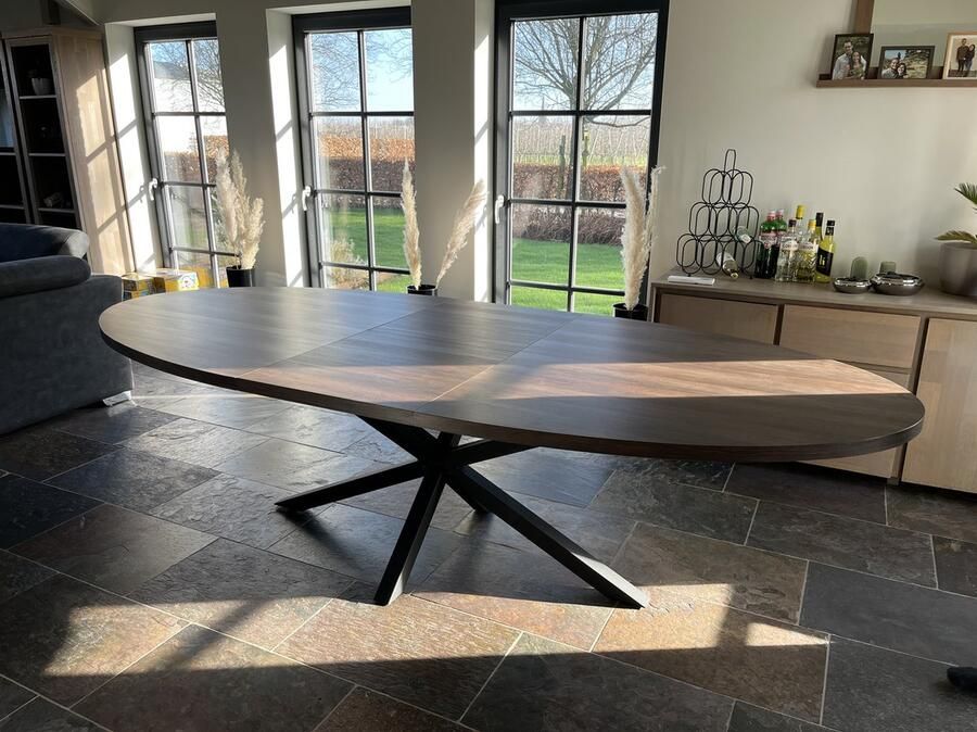 Maxfurn Ovale uitschuiftafel 220 280 Zeer krasvast Mango - Foto 2