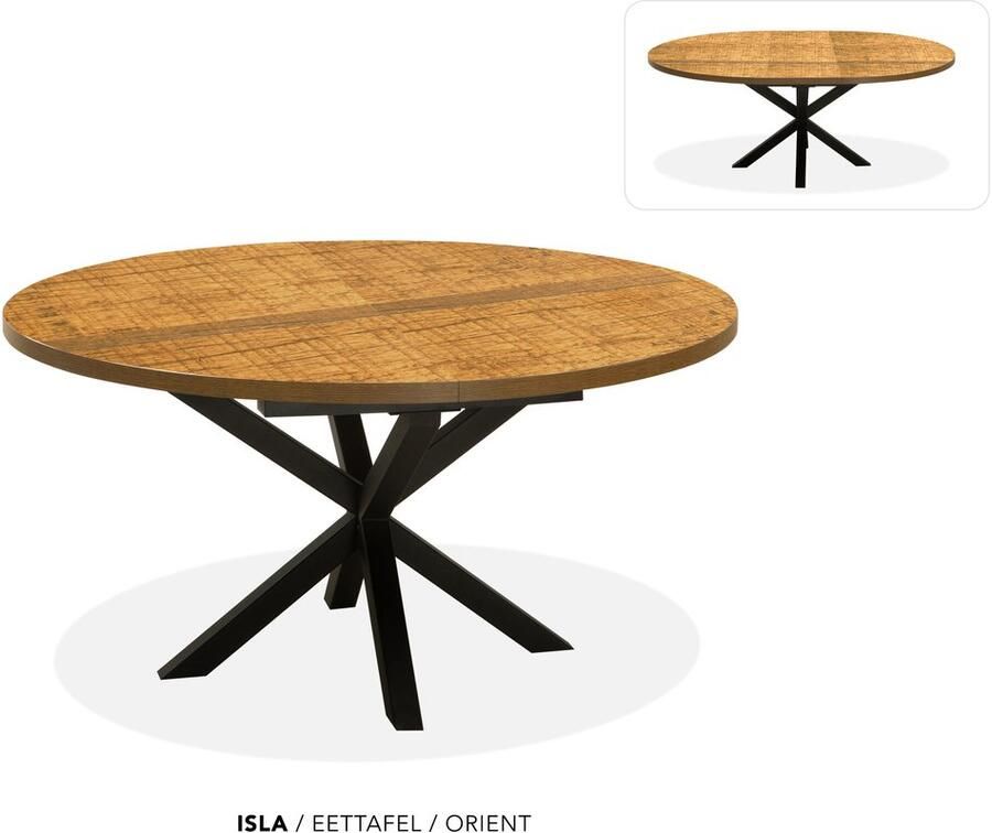 Maxfurn Ronde uitschuiftafel 120 160 Zeer krasvast Orient