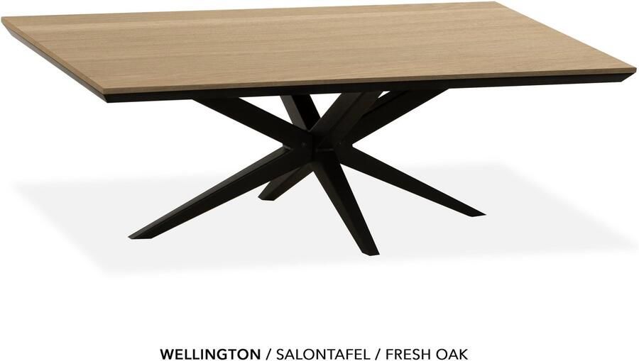 Maxfurn Zeer krasvaste salontafel met verjongde rand Fresh oak 135x67cm