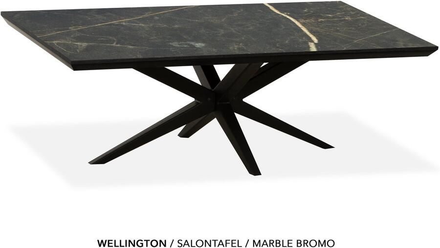 Maxfurn Zeer krasvaste salontafel met verjongde rand Marbel bromo 135x67cm