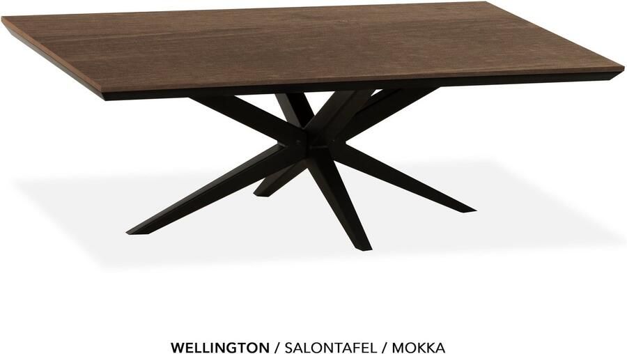 Maxfurn Zeer krasvaste salontafel met verjongde rand Mokka 135x67cm